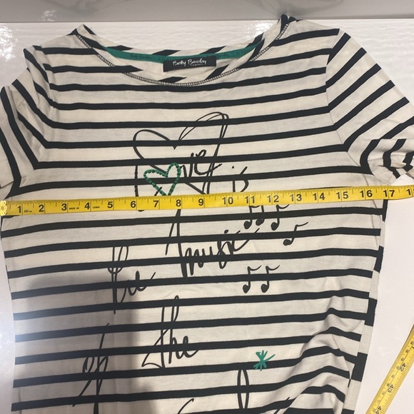 Betty Barclays Elements stripe Love long sleeve top - Picture 5 of 5